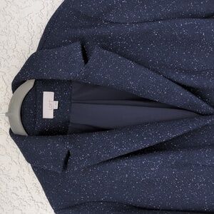 LOFT Midnight Blue Speckled Jacket 6
